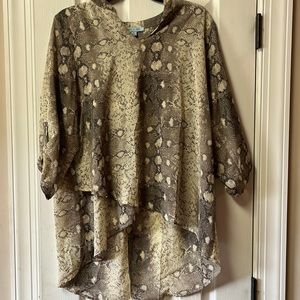 she + sky snakeskin blouse